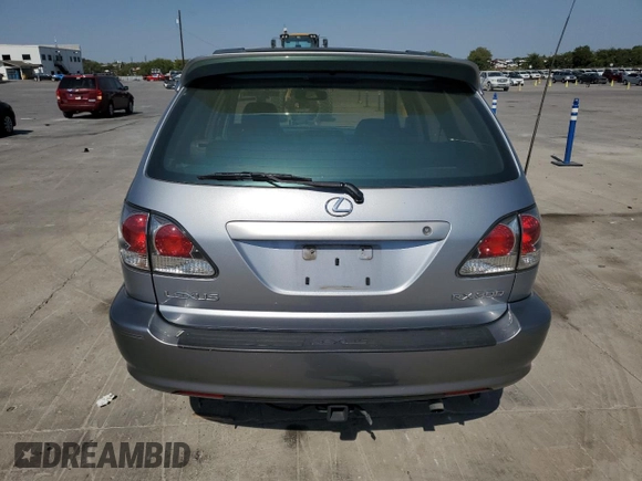 2002 Lexus RX 300 with VIN JTJGF10U720143078, listed as a Copart auction lot 76001414 with 229,752 mi miles and Salvage Title. Bid and sale history available at carsss.com. Image 6.