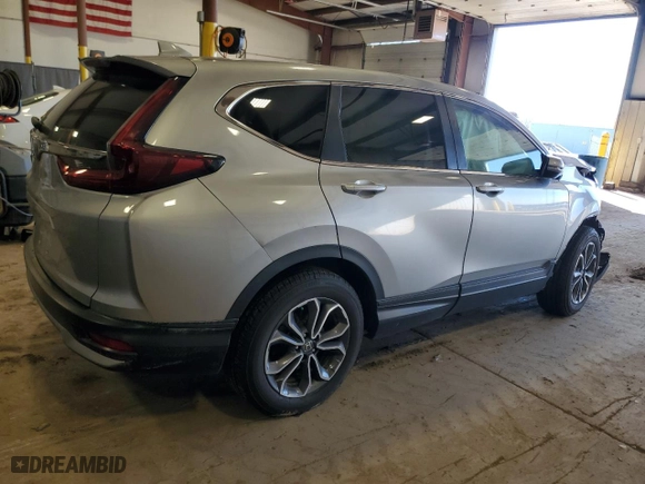 2022 Honda CR-V EX-L with VIN 2HKRW2H80NH614326, listed as a Copart auction lot 50787955 with 0 mi miles and Salvage Title. Bid and sale history available at carsss.com. Image 3.