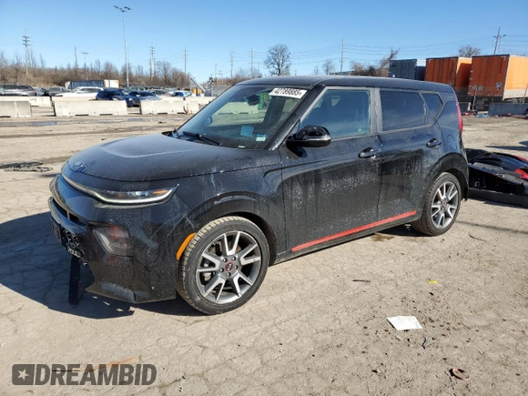 2021 Kia Soul Turbo with VIN KNDJ53AF5M7757290, listed as a Copart auction lot 42789885 with 40,819 mi miles and Salvage Title. Bid and sale history available at DreamBid. Image 1.