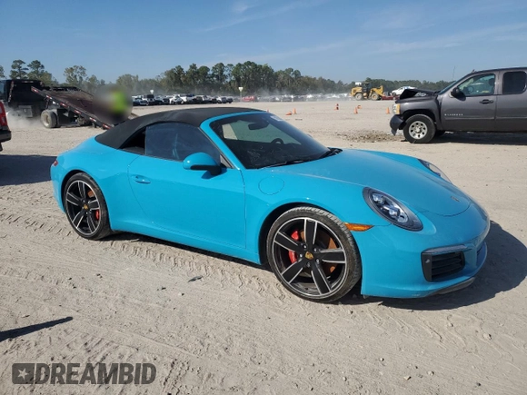 2018 Porsche 911 Carrera S with VIN WP0CB2A98JS147303, listed as a Copart auction lot 81556494 with Not Provided miles and Non Repairable. Bid and sale history available at carsss.com. Image 4.