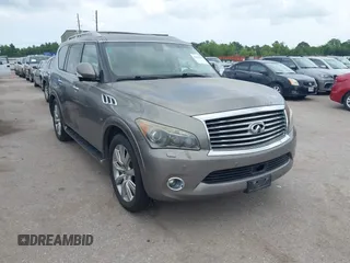 2014 Infiniti QX80 z VIN JN8AZ2NF5E9556556, wystawiony jako IAAI lot #42455689 z przebiegiem 237 980 mil mil oraz . Historia ofert i sprzedaży dostępna na DreamBid. Obrazek 1.