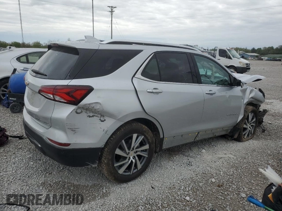 2022 Chevrolet Equinox Premier with VIN 2GNAXXEV2N6126007, listed as a Copart auction lot 53486305 with 70,123 mi miles and Salvage title. Bid and sale history available at DreamBid. Image 3.