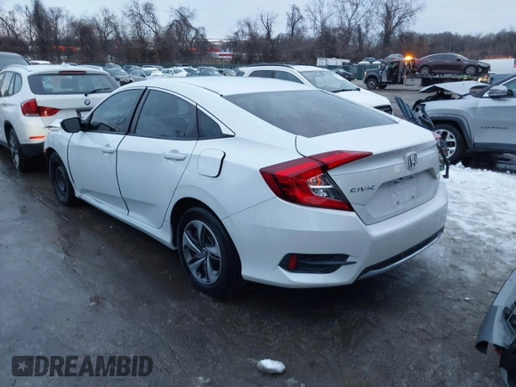 2020 Honda Civic Sedan LX with VIN 19XFC2F60LE010385, listed as a IAAI auction lot 41349163 with 71,030 mi miles. Bid and sale history available at carsss.com. Image 3.