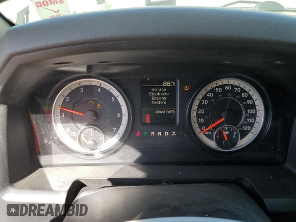 2017 Ram 1500 Tradesman with VIN 1C6RR6FG3HS769068, listed as a Copart auction lot 53317135 with 186,876 mi miles and Salvage title. Bid and sale history available at DreamBid. Image 9.