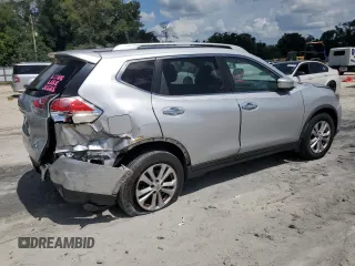 2015 Nissan Rogue S with VIN KNMAT2MT4FP553360, listed as a Copart auction lot 64629834 with 107,423 mi miles and Salvage Title. Bid and sale history available at carsss.com. Image 3.