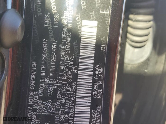 2016 Toyota 4Runner SR5 with VIN JTEZU5JR2G5134605, listed as a Copart auction lot 45093015 with 119,534 mi miles and Salvage Title. Bid and sale history available at carsss.com. Image 15.