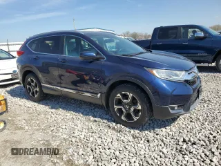 2019 Honda CR-V Touring with VIN 2HKRW2H9XKH607064, listed as a Copart auction lot 50198155 with 56,802 mi miles and Salvage Title. Bid and sale history available at carsss.com. Image 4.
