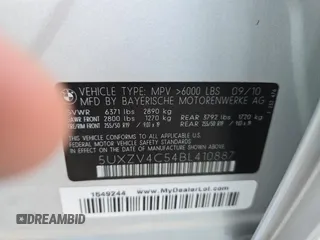 2011 BMW X5 35i with VIN 5UXZV4C54BL410887, listed as a Copart auction lot 77017594 with 111,629 mi miles and Clean Title. Bid and sale history available at carsss.com. Image 10.