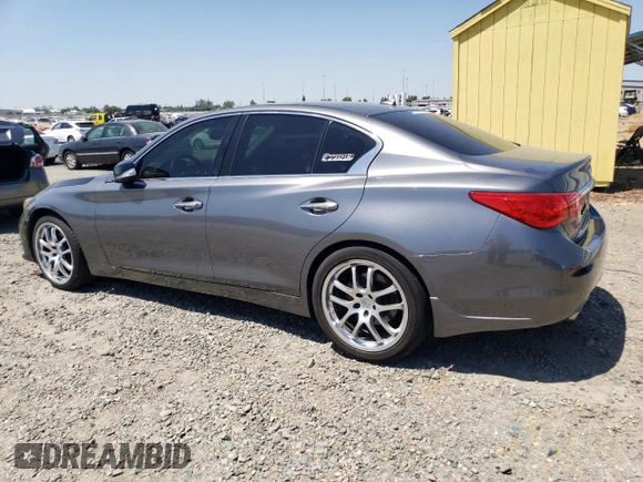 2016 Infiniti Q50 Premium with VIN JN1EV7AP5GM301199, listed as a Copart auction lot 62756045 with 52,580 mi miles and Salvage title. Bid and sale history available at DreamBid. Image 2.