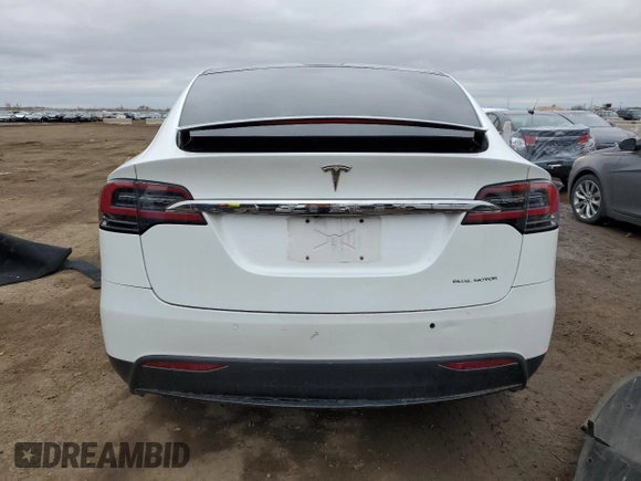 2020 Tesla Model X Long Range with VIN 5YJXCBE25LF235706, listed as a Copart auction lot 51224765 with 82,741 mi miles and Salvage Title. Bid and sale history available at carsss.com. Image 6.