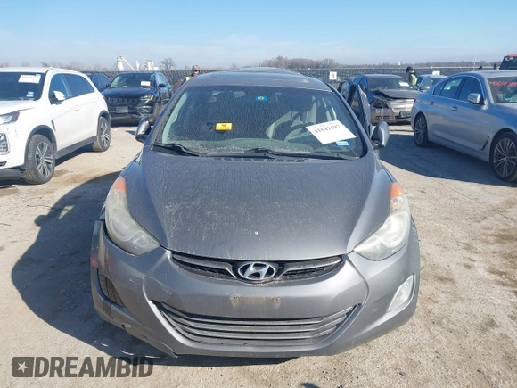 2013 Hyundai Elantra Limited with VIN 5NPDH4AE9DH182611, listed as a IAAI auction lot 41641197 with Not Provided miles and . Bid and sale history available at DreamBid. Image 12.
