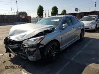 2017 Honda Accord Touring with VIN 1HGCR3F91HA016581, listed as a Copart auction lot 60517085 with 99,182 mi miles and Salvage title. Bid and sale history available at DreamBid. Image 1.