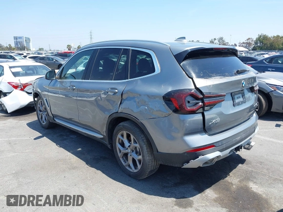 2024 BMW X3 sDrive30i z VIN 5UX43DP02RSU43683, wystawiony jako IAAI lot #42473099 z przebiegiem 2 130 mil mil oraz . Historia ofert i sprzedaży dostępna na DreamBid. Obrazek 3.