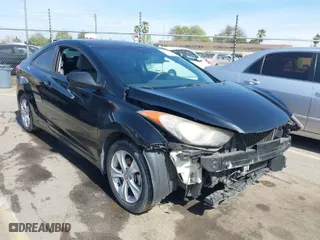 2013 Hyundai Elantra Coupe GS with VIN KMHDH6AE4DU023377, listed as a IAAI auction lot 41847471 with 134,772 mi miles. Bid and sale history available at carsss.com. Image 1.