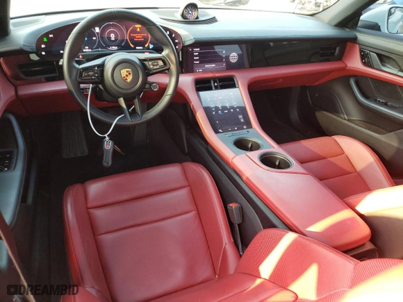 2021 Porsche Taycan with VIN WP0AA2Y17MSA16980, listed as a Copart auction lot 67122744 with NaN miles and Salvage Title. Bid and sale history available at carsss.com. Image 8.