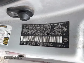 2012 Toyota Prius One with VIN JTDKN3DU5C5449903, listed as a IAAI auction lot 42070487 with 399,464 mi miles. Bid and sale history available at carsss.com. Image 9.