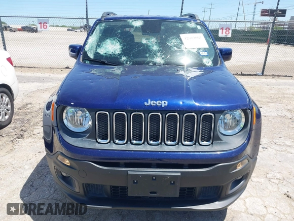 2017 Jeep Renegade Latitude with VIN ZACCJABB0HPG37040, listed as a IAAI auction lot 42082007 with 56,401 mi miles and . Bid and sale history available at DreamBid. Image 12.