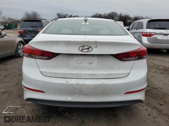 2017 Hyundai Elantra SE with VIN 5NPD84LF9HH119536, listed as a Copart auction lot 84386104 with 91,672 mi miles and Salvage title. Bid and sale history available at DreamBid. Image 6.