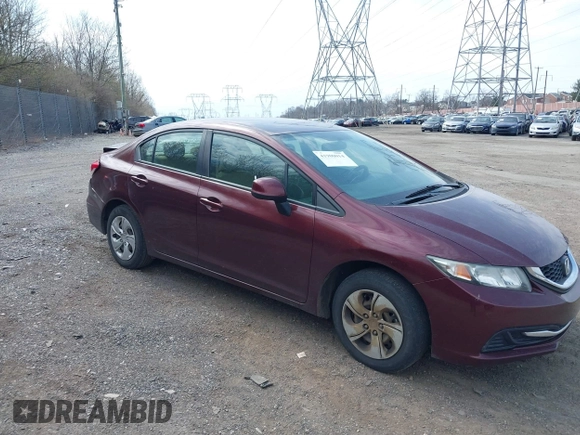 2013 Honda Civic LX with VIN 19XFB2F51DE268944, listed as a IAAI auction lot 41900014 with 168,348 mi miles and . Bid and sale history available at DreamBid. Image 1.
