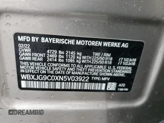 2022 BMW X1 xDrive28i with VIN WBXJG9C0XN5V03922, listed as a Copart auction lot 51248095 with 52,282 mi miles and Salvage Title. Bid and sale history available at carsss.com. Image 14.
