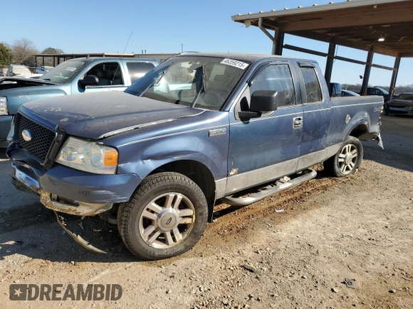 2005 Ford F-150 XLT with VIN 1FTPX14545KD24649, listed as a Copart auction lot 46359215 with 0 mi miles and Salvage Title. Bid and sale history available at carsss.com. Image 1.