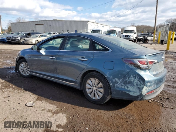 2016 Hyundai Sonata Hybrid SE with VIN KMHE24L19GA016614, listed as a Copart auction lot 89388265 with 136,028 mi miles and Salvage Title. Bid and sale history available at carsss.com. Image 2.