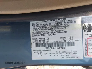 2012 Ford Fusion SE z VIN 3FAHP0HA4CR209490, wystawiony jako IAAI lot #42376506 z przebiegiem 145 622 mil mil oraz . Historia ofert i sprzedaży dostępna na DreamBid. Obrazek 9.