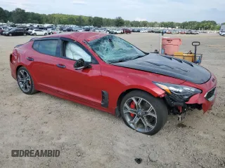 2020 Kia Stinger GT with VIN KNAE35LC4L6079560, listed as a Copart auction lot 72028704 with 50,434 mi miles and Salvage Title. Bid and sale history available at DreamBid. Image 4.