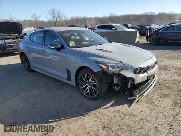 2023 Kia Stinger GT-Line with VIN KNAE35LD7P6134274, listed as a Copart auction lot 47412895 with 34,413 mi miles and Salvage Title. Bid and sale history available at DreamBid. Image 4.