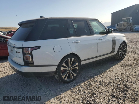 2020 Land Rover Range Rover SV Autobiography Dynamic with VIN SALGW2RE5LA575063, listed as a Copart auction lot 60424275 with 81,501 mi miles and Salvage title. Bid and sale history available at DreamBid. Image 3.