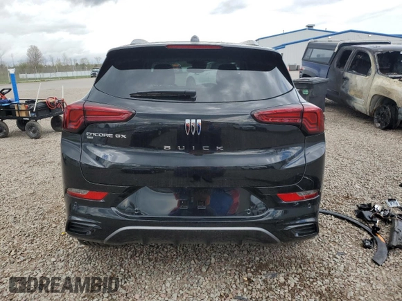2025 Buick Encore GX Sport Touring with VIN KL4AMESL4SB156816, listed as a Copart auction lot 55428645 with 4 mi miles and Salvage title. Bid and sale history available at DreamBid. Image 6.