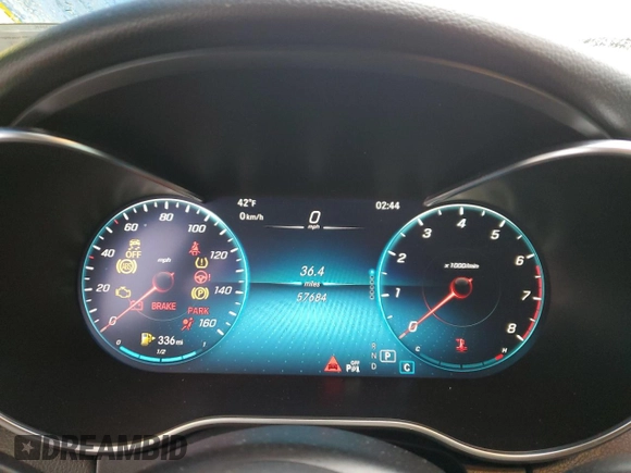 2021 Mercedes-Benz C 300 with VIN W1KWJ8EB6MG051313, listed as a Copart auction lot 52004095 with 57,684 mi miles and Salvage title. Bid and sale history available at DreamBid. Image 9.