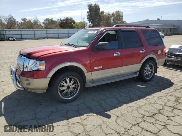 2007 Ford Expedition Eddie Bauer z VIN 1FMFU18587LA39587, wystawiony jako Copart lot #51961305 z przebiegiem 149 206 mil mil oraz Szkoda całkowita • Salvage title. Historia ofert i sprzedaży dostępna na DreamBid. Obrazek 1.