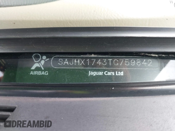 1996 Jaguar XJ with VIN SAJHX1743TC759842, listed as a IAAI auction lot 41778155 with 189,315 mi miles and . Bid and sale history available at DreamBid. Image 9.