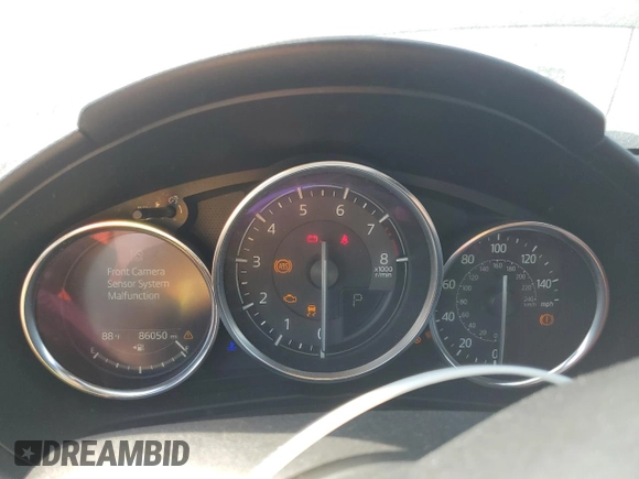 2021 Mazda MX-5 Miata Grand Touring with VIN JM1NDAM7XM0456083, listed as a Copart auction lot 52894705 with 86,050 mi miles and Salvage title. Bid and sale history available at DreamBid. Image 9.