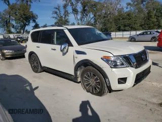 2020 Nissan Armada SL with VIN JN8AY2ND8L9109346, listed as a Copart auction lot 43010145 with 32,268 mi miles and Salvage Title. Bid and sale history available at carsss.com. Image 4.