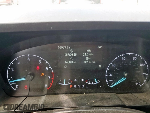 2022 Ford Maverick XL with VIN 3FTTW8E99NRA65177, listed as a Copart auction lot 50105825 with 53,933 mi miles and Salvage Title. Bid and sale history available at DreamBid. Image 9.