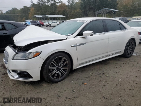 2017 Lincoln Continental Reserve with VIN 1LN6L9RP0H5628138, listed as a Copart auction lot 84345894 with 108,183 mi miles and Salvage Title. Bid and sale history available at carsss.com. Image 1.