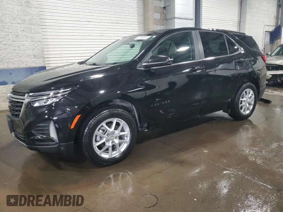 2023 Chevrolet Equinox LT with VIN 3GNAXUEG4PL107537, listed as a Copart auction lot 52333615 with 46,824 mi miles and Salvage Title. Bid and sale history available at DreamBid. Image 1.