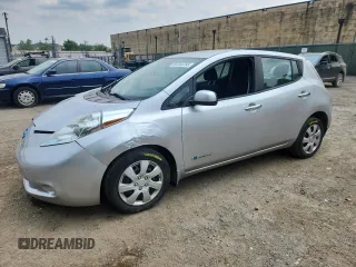 2016 Nissan LEAF S with VIN 1N4AZ0CP3GC304019, listed as a Copart auction lot 59765755 with 34,458 mi miles and Salvage title. Bid and sale history available at DreamBid. Image 1.