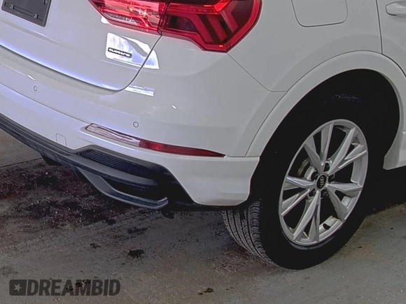 2023 Audi Q3 S line Premium with VIN WA1DECF38P1107608, listed as a IAAI auction lot 42731409 with 45,002 mi miles and . Bid and sale history available at DreamBid. Image 3.