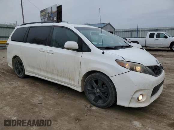 2012 Toyota Sienna SE with VIN 5TDXK3DC5CS187882, listed as a Copart auction lot 47955425 with 289,654 mi miles and Salvage Title. Bid and sale history available at carsss.com. Image 4.