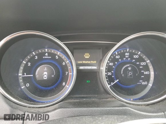 2014 Hyundai Sonata Limited with VIN 5NPEC4AB5EH919698, listed as a Copart auction lot 53686885 with 147,669 mi miles and Salvage Title. Bid and sale history available at DreamBid. Image 9.