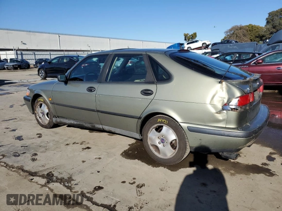 1999 Saab 9-3 SE with VIN YS3DF55NXX2001956, listed as a Copart auction lot 43873455 with 127,950 mi miles and Salvage Title. Bid and sale history available at carsss.com. Image 2.
