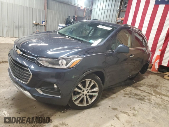 2018 Chevrolet Trax Premier with VIN 3GNCJRSB3JL321152, listed as a Copart auction lot 45167725 with 94,186 mi miles and Salvage Title. Bid and sale history available at carsss.com. Image 1.