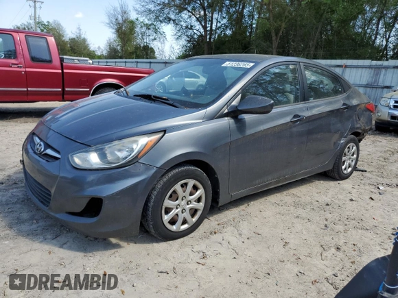 2013 Hyundai Accent GLS with VIN KMHCT4AE1DU307046, listed as a Copart auction lot 51236265 with 240,600 mi miles and Salvage Title. Bid and sale history available at carsss.com. Image 1.
