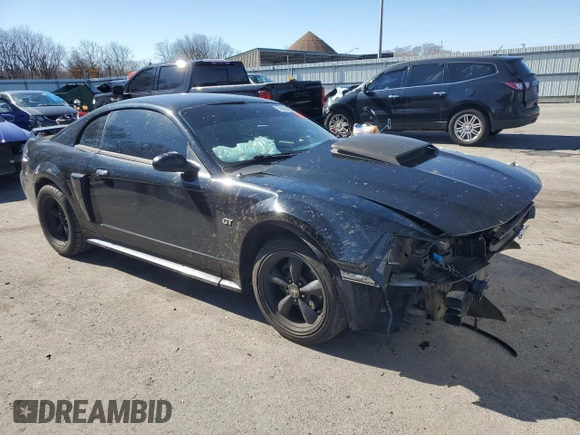 2001 Ford Mustang GT Deluxe with VIN 1FAFP42X81F208610, listed as a Copart auction lot 50938925 with 0 mi miles and Salvage Title. Bid and sale history available at carsss.com. Image 4.