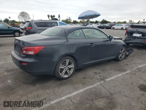 2014 Lexus IS 250 C with VIN JTHFF2C2XE2531606, listed as a Copart auction lot 53739245 with 161,636 mi miles and Salvage Title. Bid and sale history available at DreamBid. Image 3.