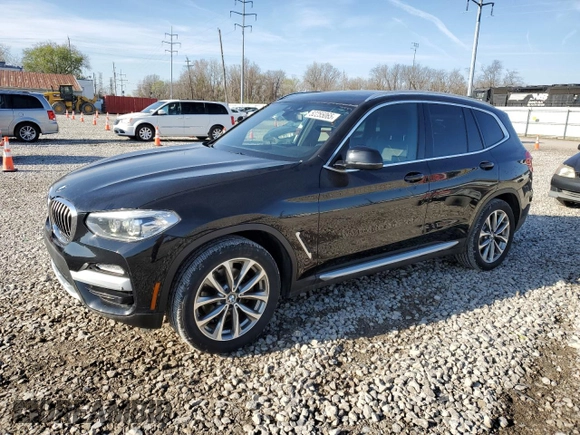 2019 BMW X3 xDrive30i with VIN 5UXTR9C53KLD97124, listed as a Copart auction lot 52255065 with 144,994 mi miles and Clean Title. Bid and sale history available at carsss.com. Image 1.