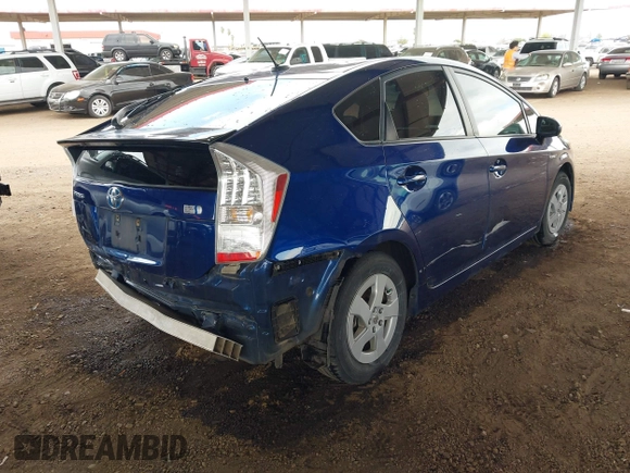 2011 Toyota Prius I with VIN JTDKN3DU2B0261397, listed as a IAAI auction lot 41955885 with 189,938 mi miles and . Bid and sale history available at DreamBid. Image 4.